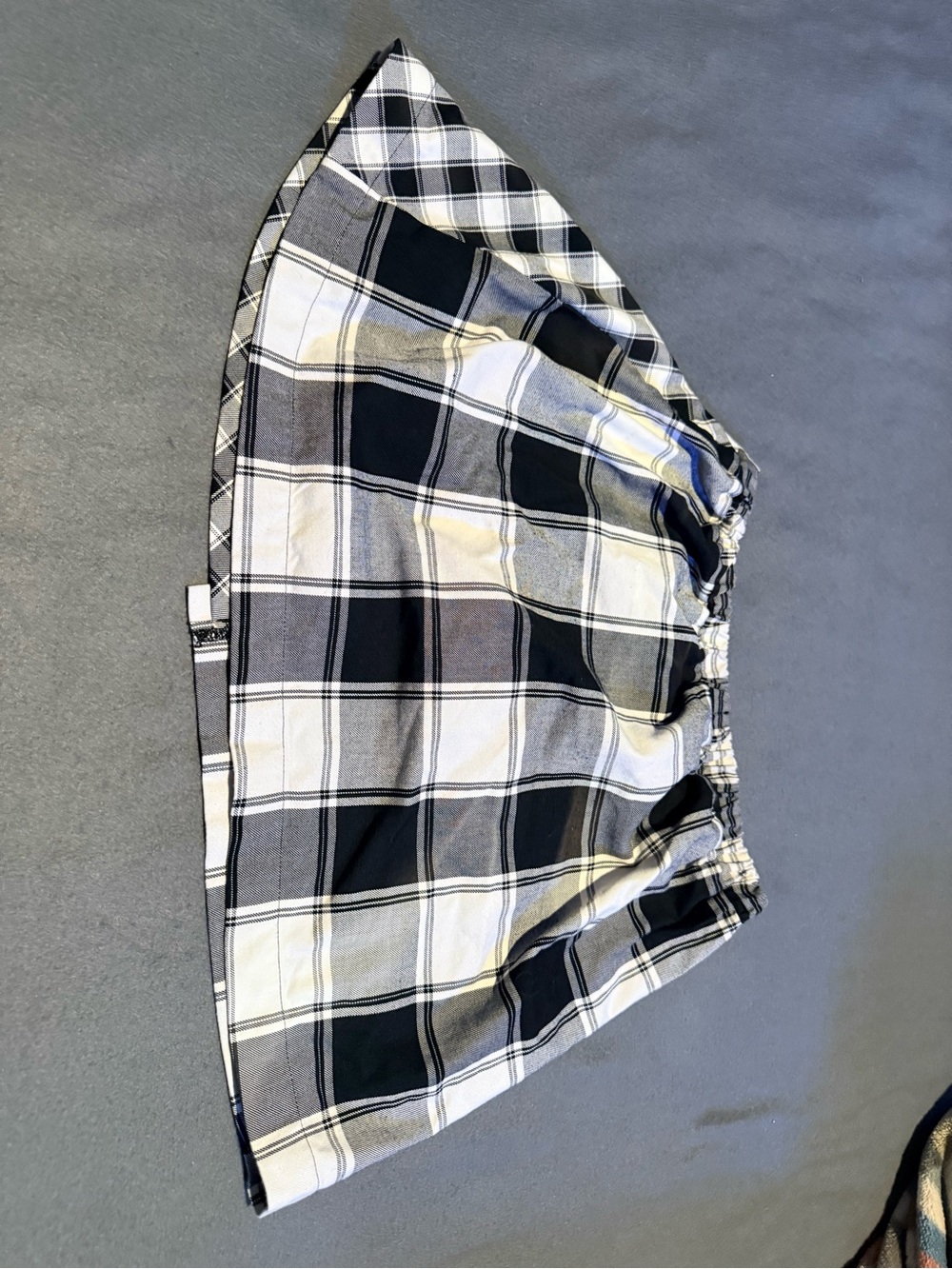 wonder nation Black and White Plaid Mini Skirt